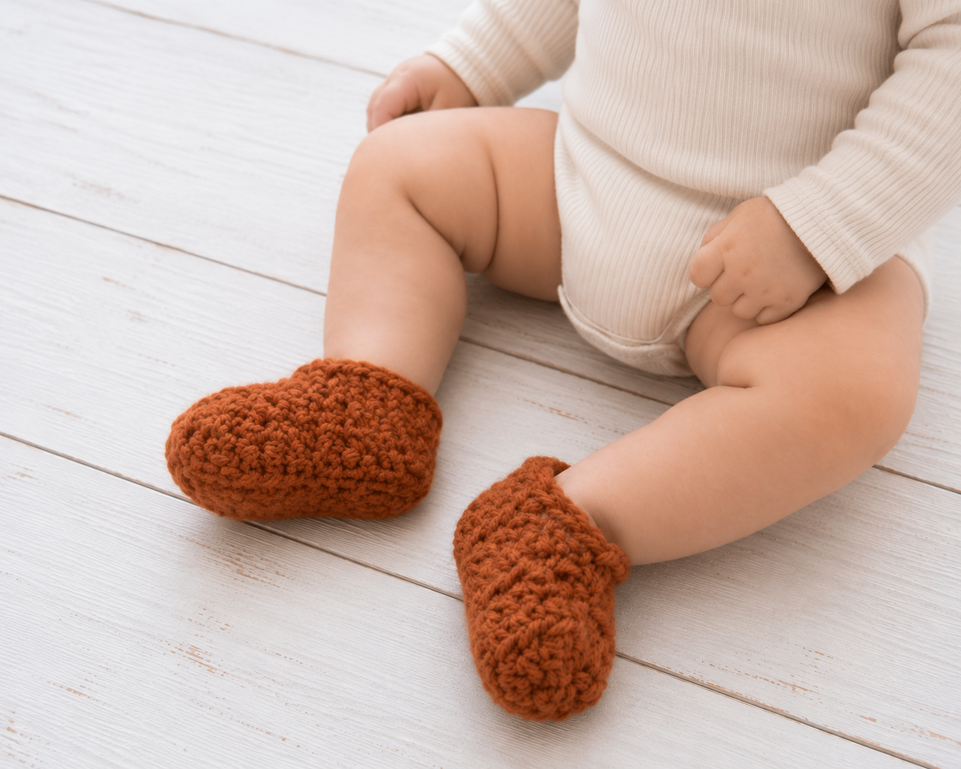 Super Easy Baby Booties Crochet Pattern