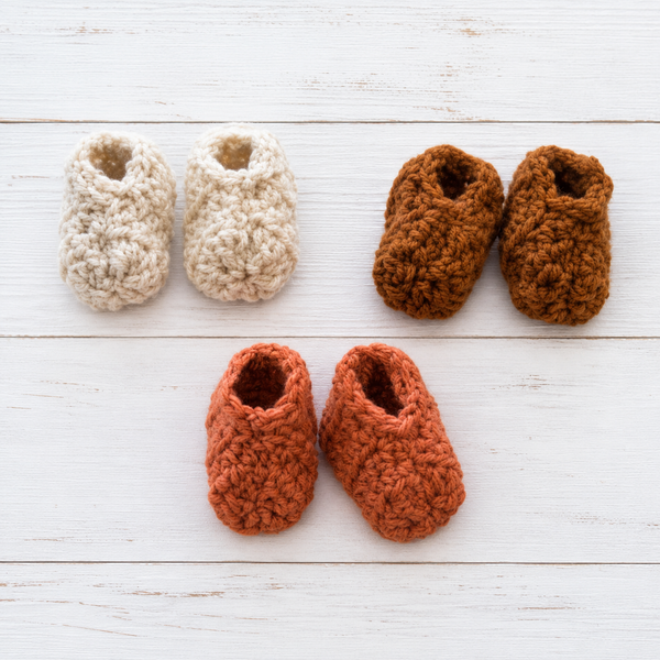 Super Easy Baby Booties Crochet Pattern