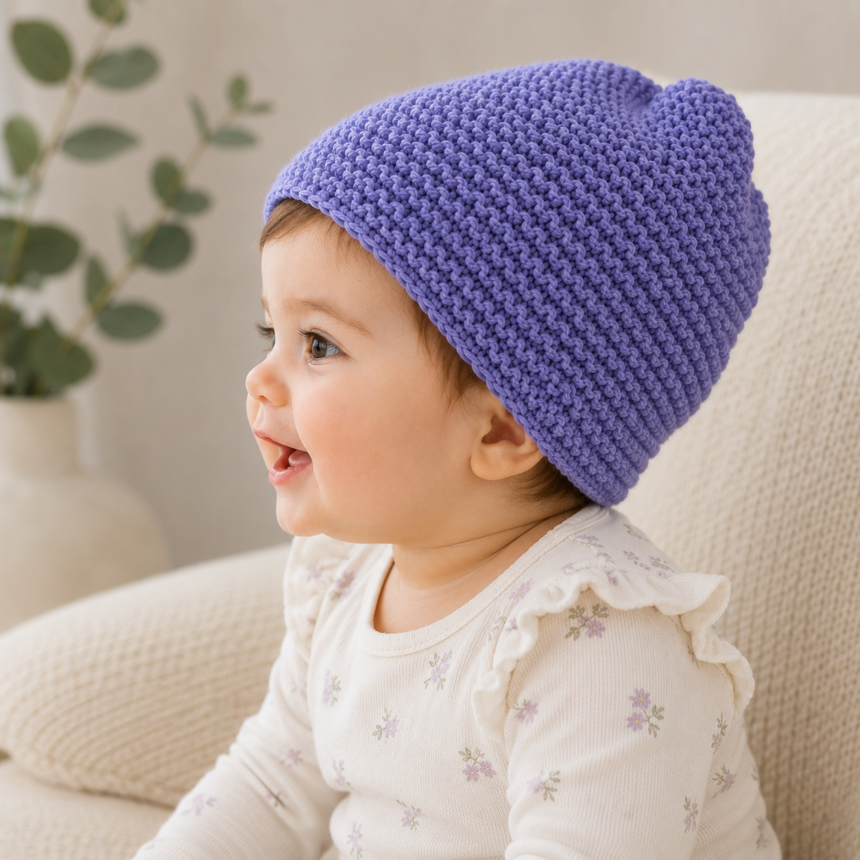 Easy Garter Stitch Baby Hat Knitting Pattern