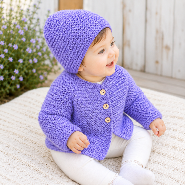Easy Garter Stitch Baby Set Knitting Pattern