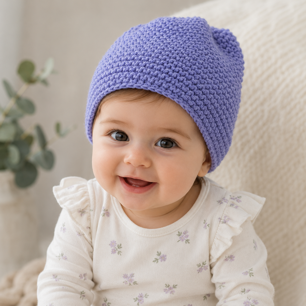 Easy Garter Stitch Baby Hat Knitting Pattern