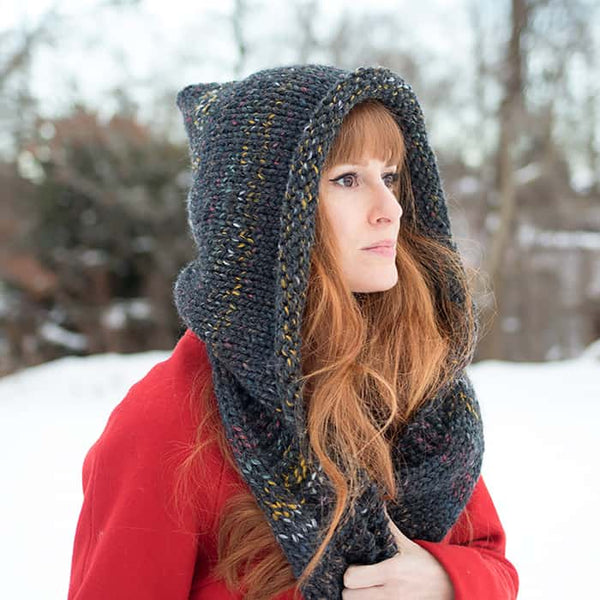 Easy Hooded Super Bulky Scarf