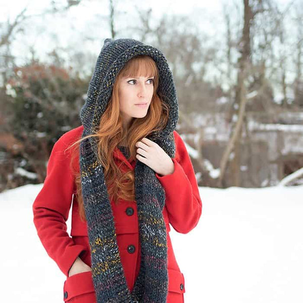 Easy Hooded Super Bulky Scarf