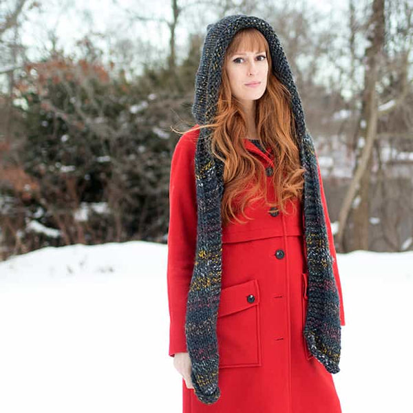 Easy Hooded Super Bulky Scarf