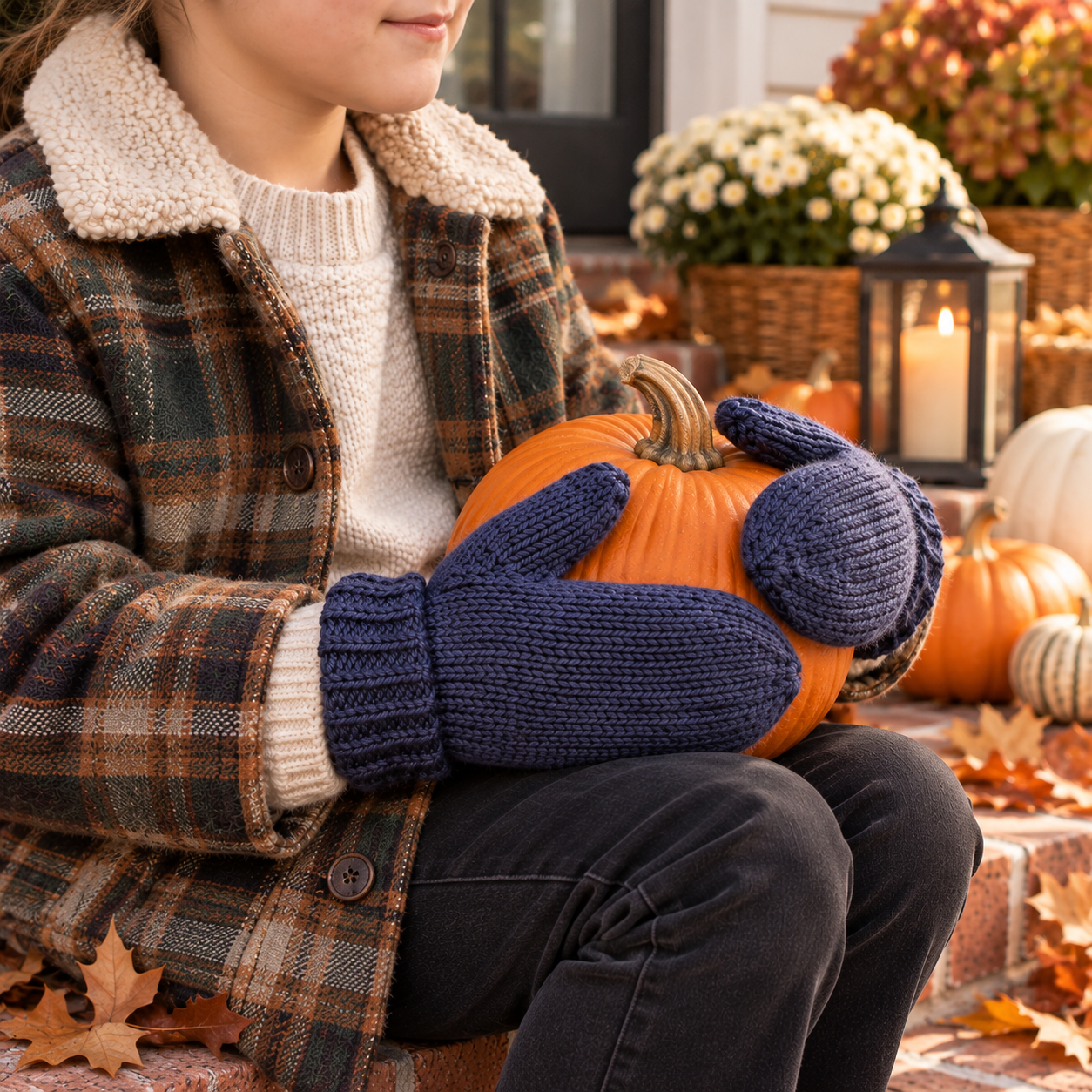 Easy Kid Mittens Knitting Pattern