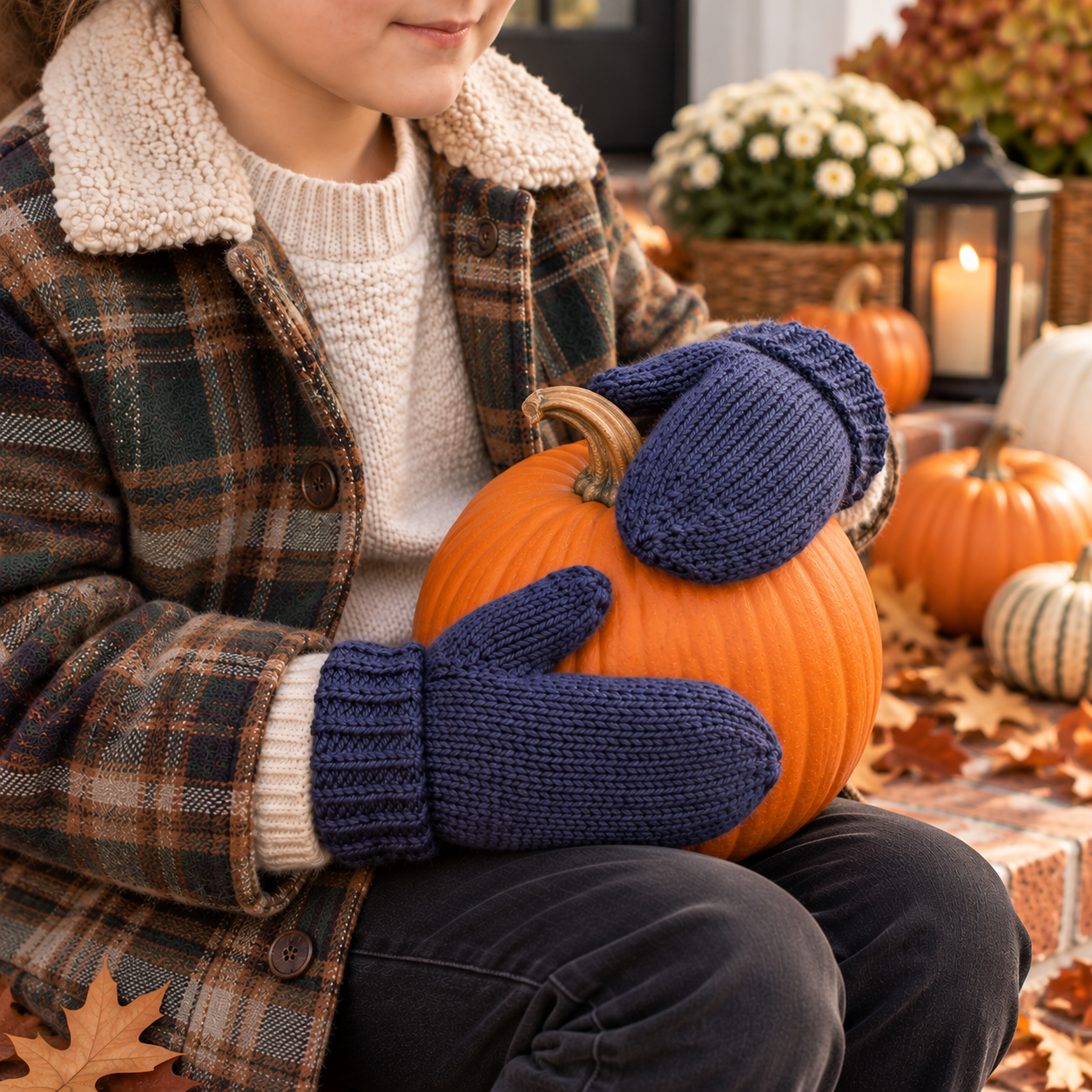 Easy Kid Mittens Knitting Pattern
