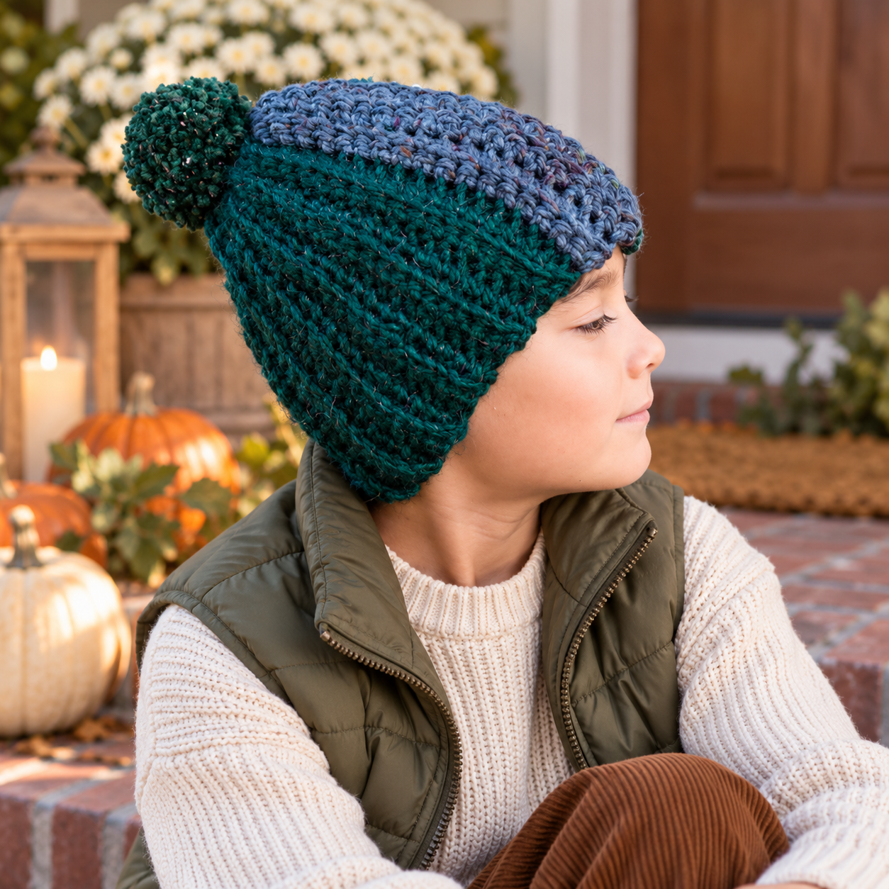 Easy Kids Bulky Hat Crochet Pattern