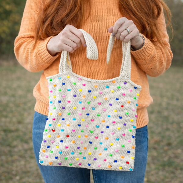 Easy Beaded Tote Knitting Pattern