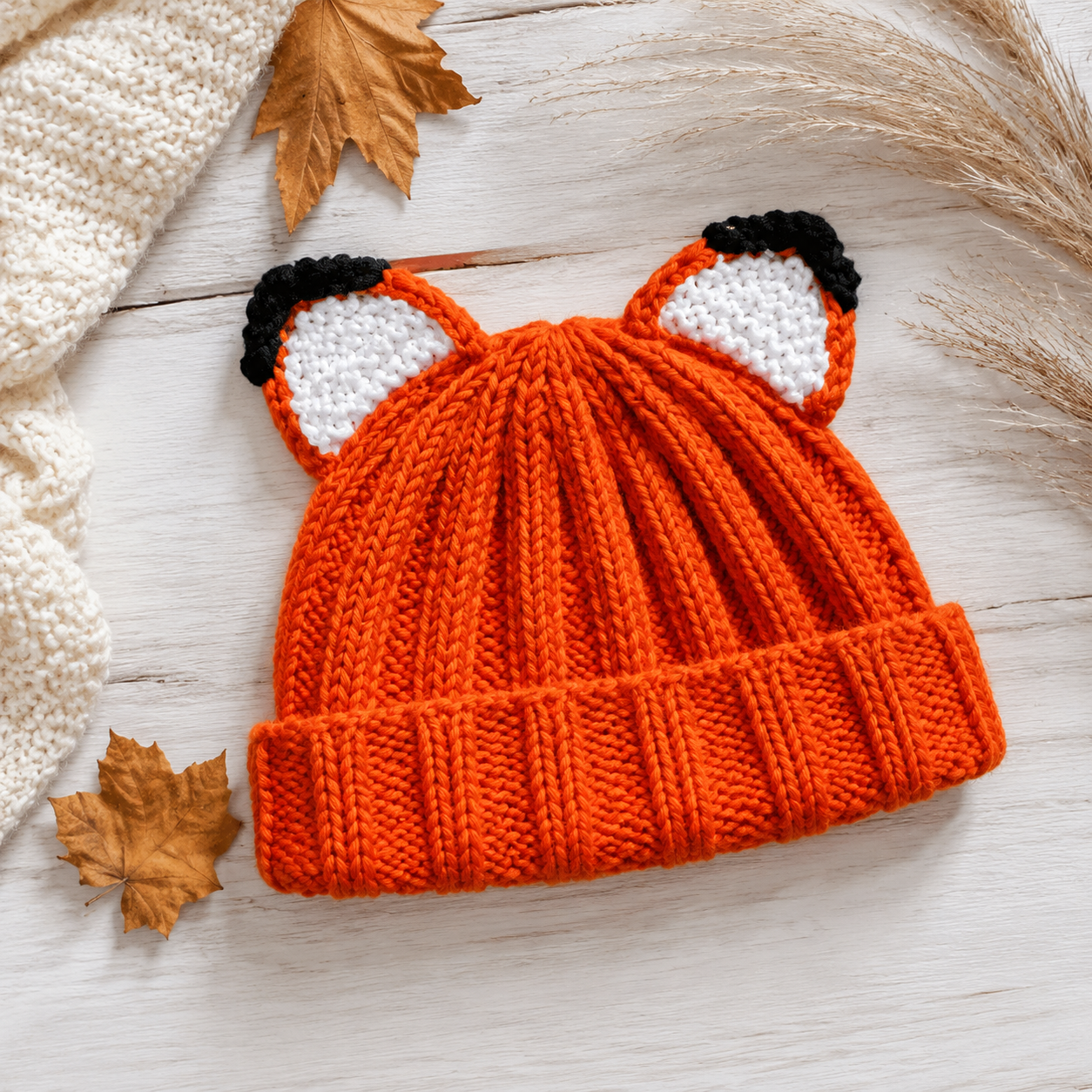 Fox Hat Knitting Pattern