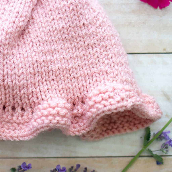 Flat Knit Baby Sun Hat