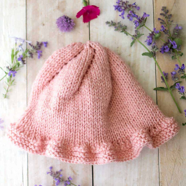 Flat Knit Baby Sun Hat