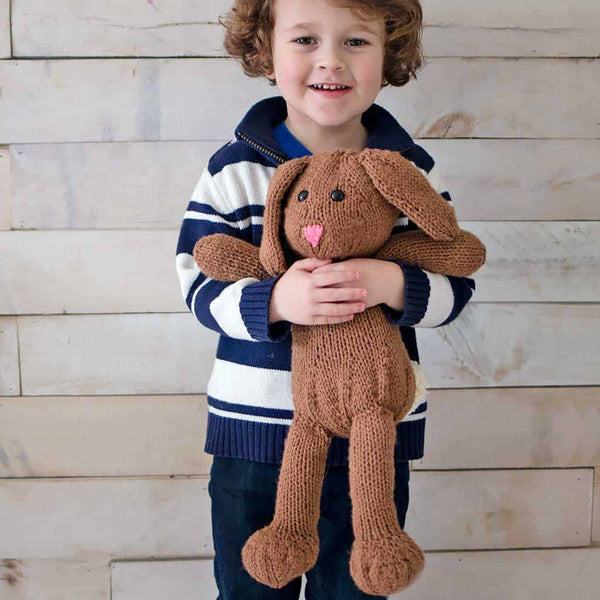 Flat Knit Large Plush Bunny