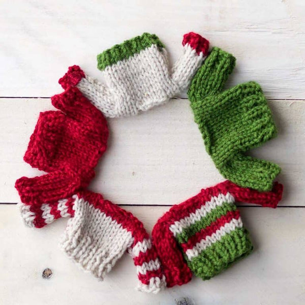 Easy Knit Mini Christmas Sweaters