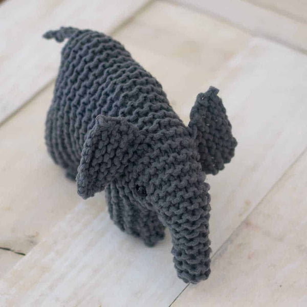 Flat Knit Plush Elephant
