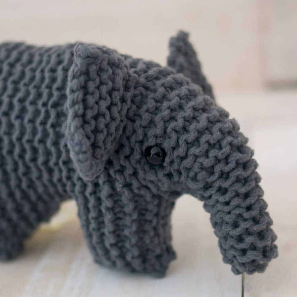 Flat Knit Plush Elephant