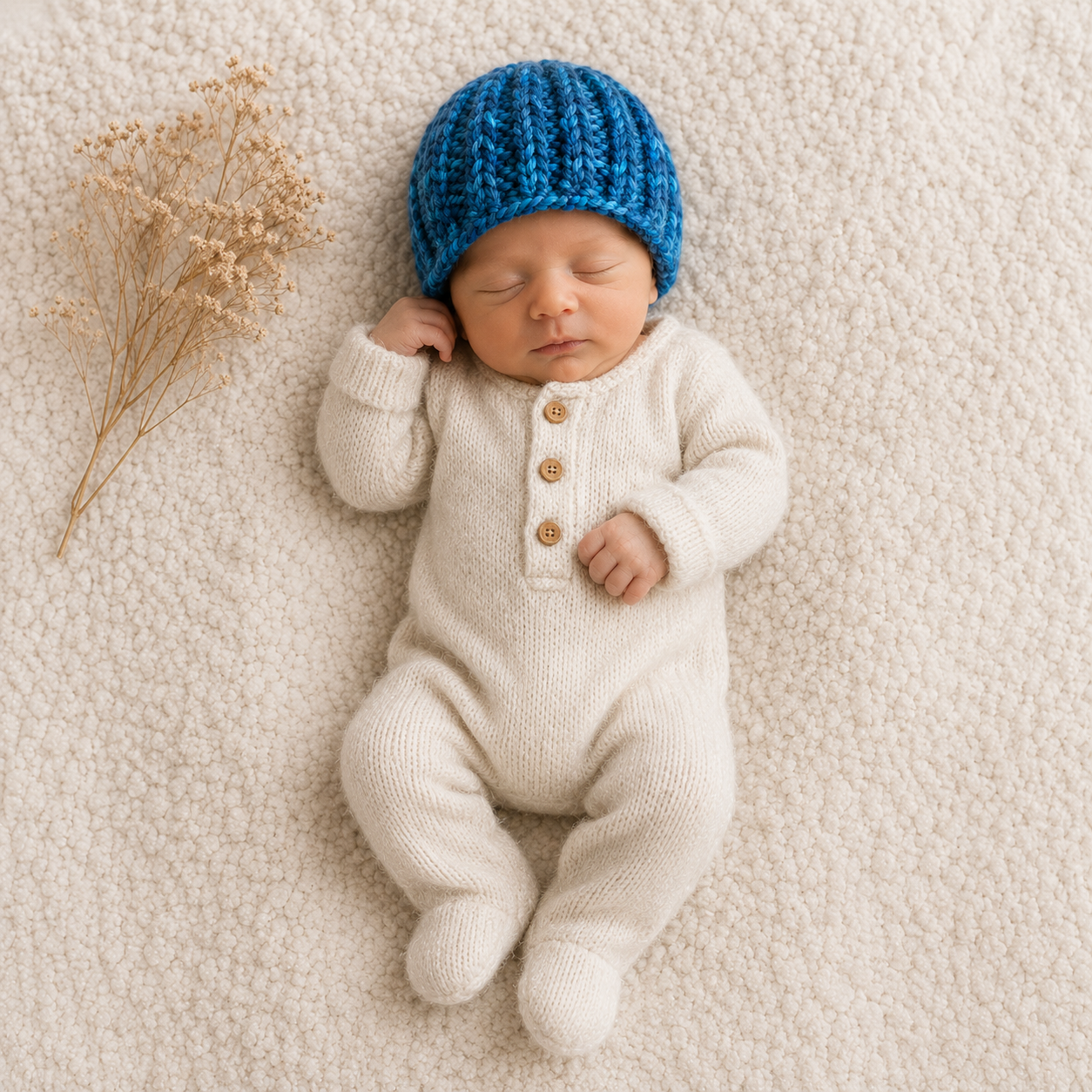 Flat Knit Newborn Hat Knitting Pattern