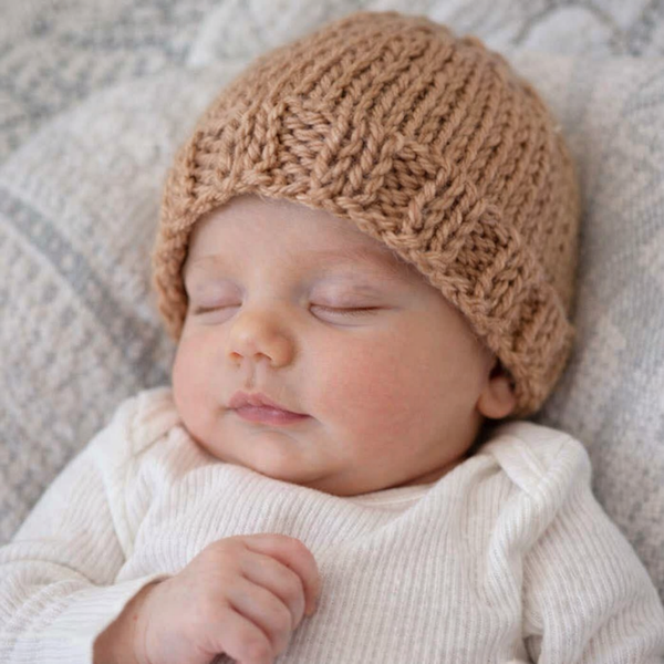 Flat Knit Baby Hat Premie Through Toddler Sizes