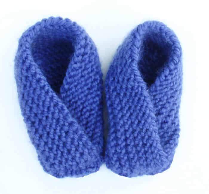 Easy Foldover Slippers Knitting Pattern