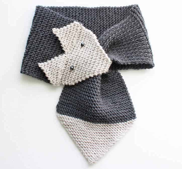Easy Fox Scarf Knitting Pattern