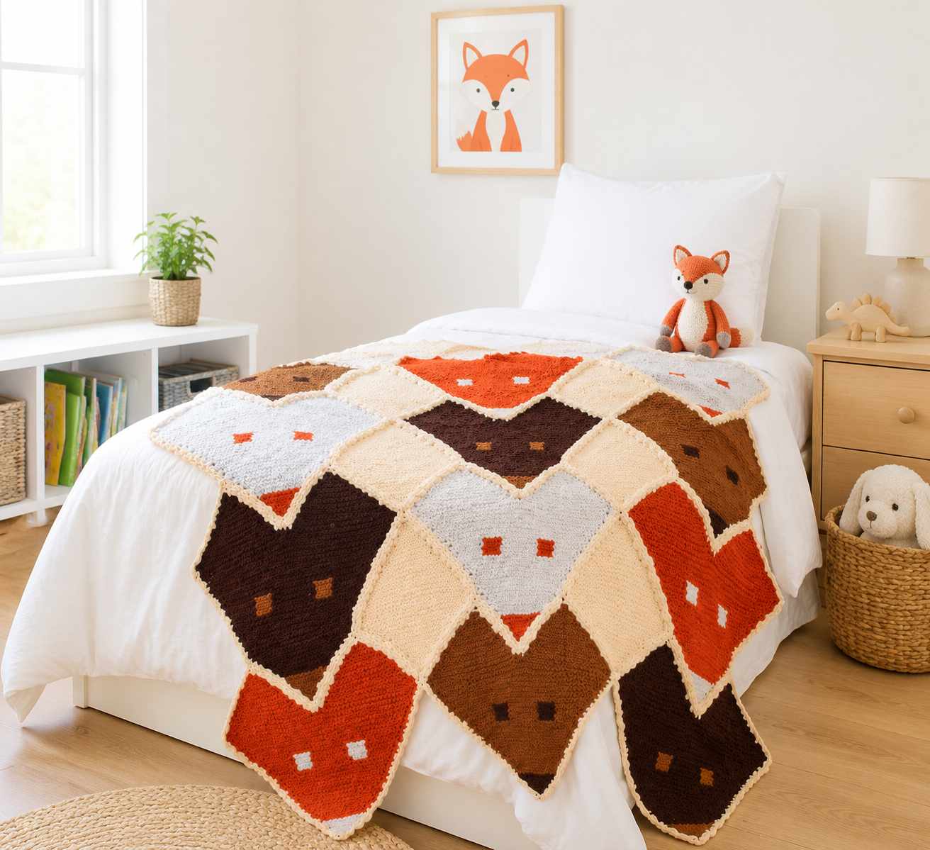 Fox Throw Knitting Pattern