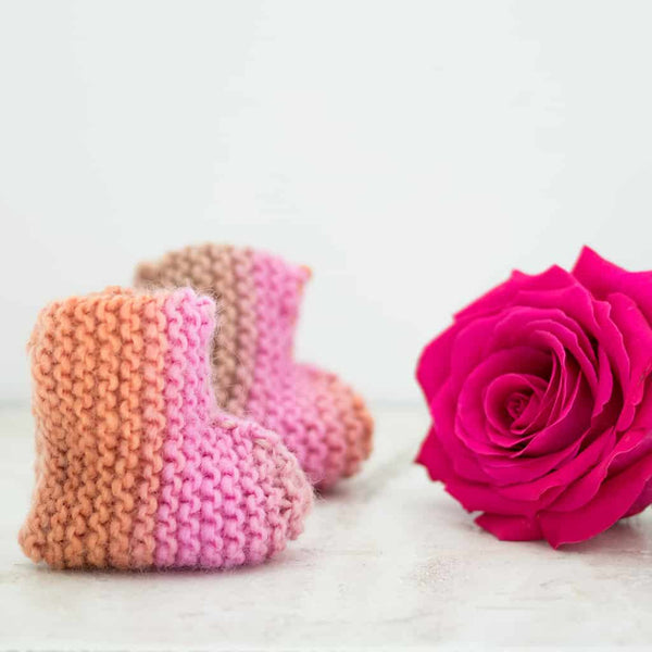 Easy Flat Knit Baby Booties Knitting Pattern