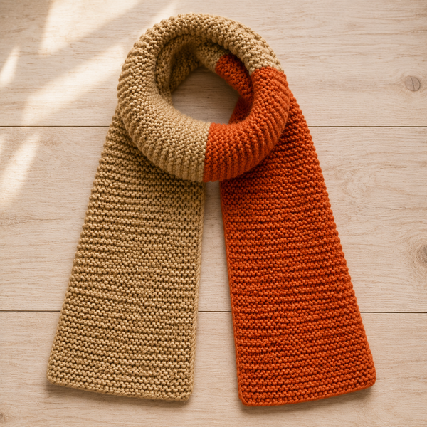 Easiest Garter Stitch Scarf Knitting Pattern