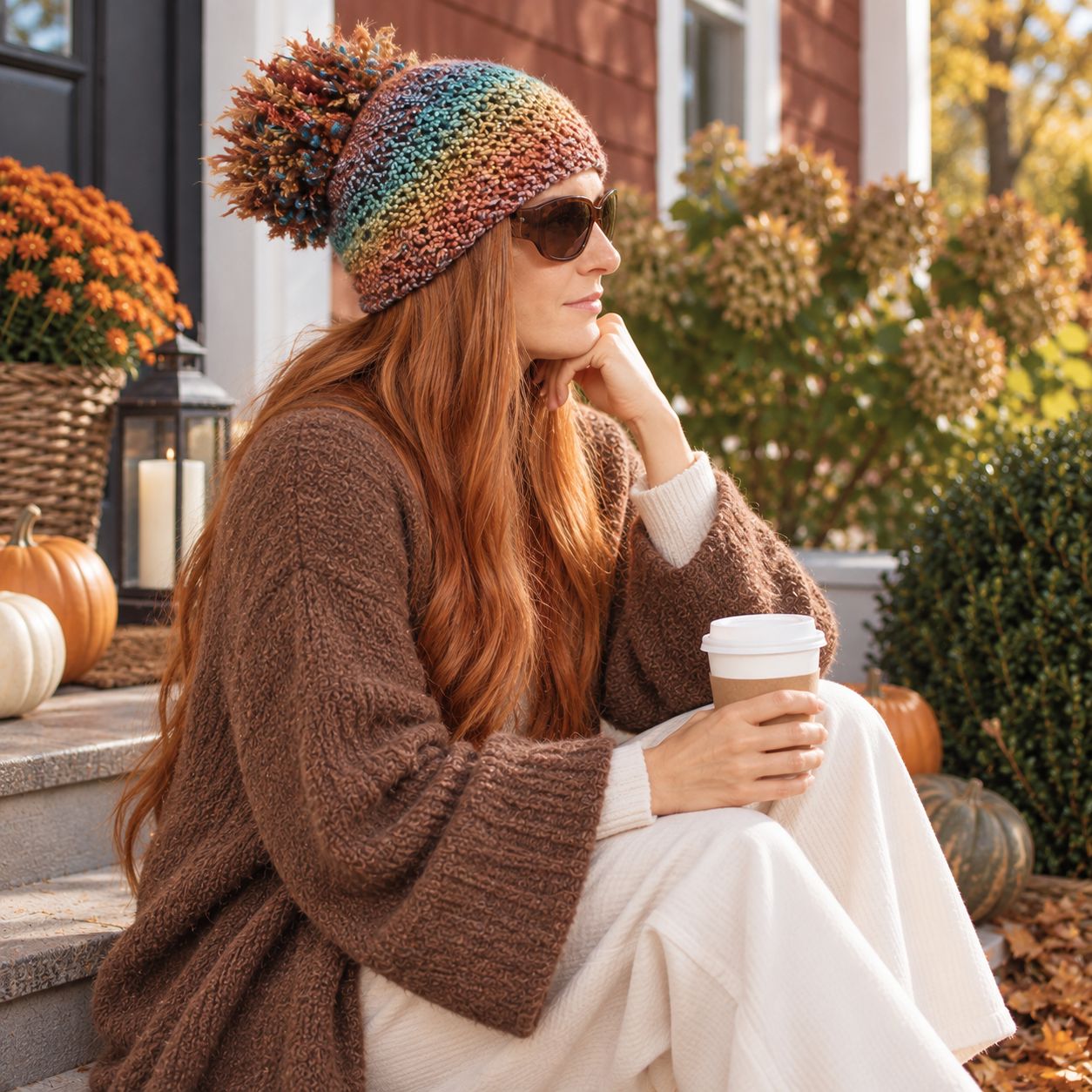 Homespun Beanie Knitting Pattern for Women