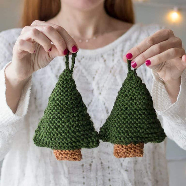 Flat Knit Christmas Trees