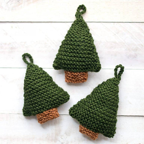 Flat Knit Christmas Trees