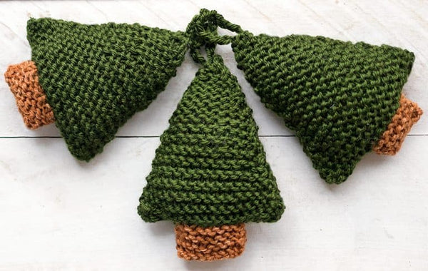 Flat Knit Christmas Trees