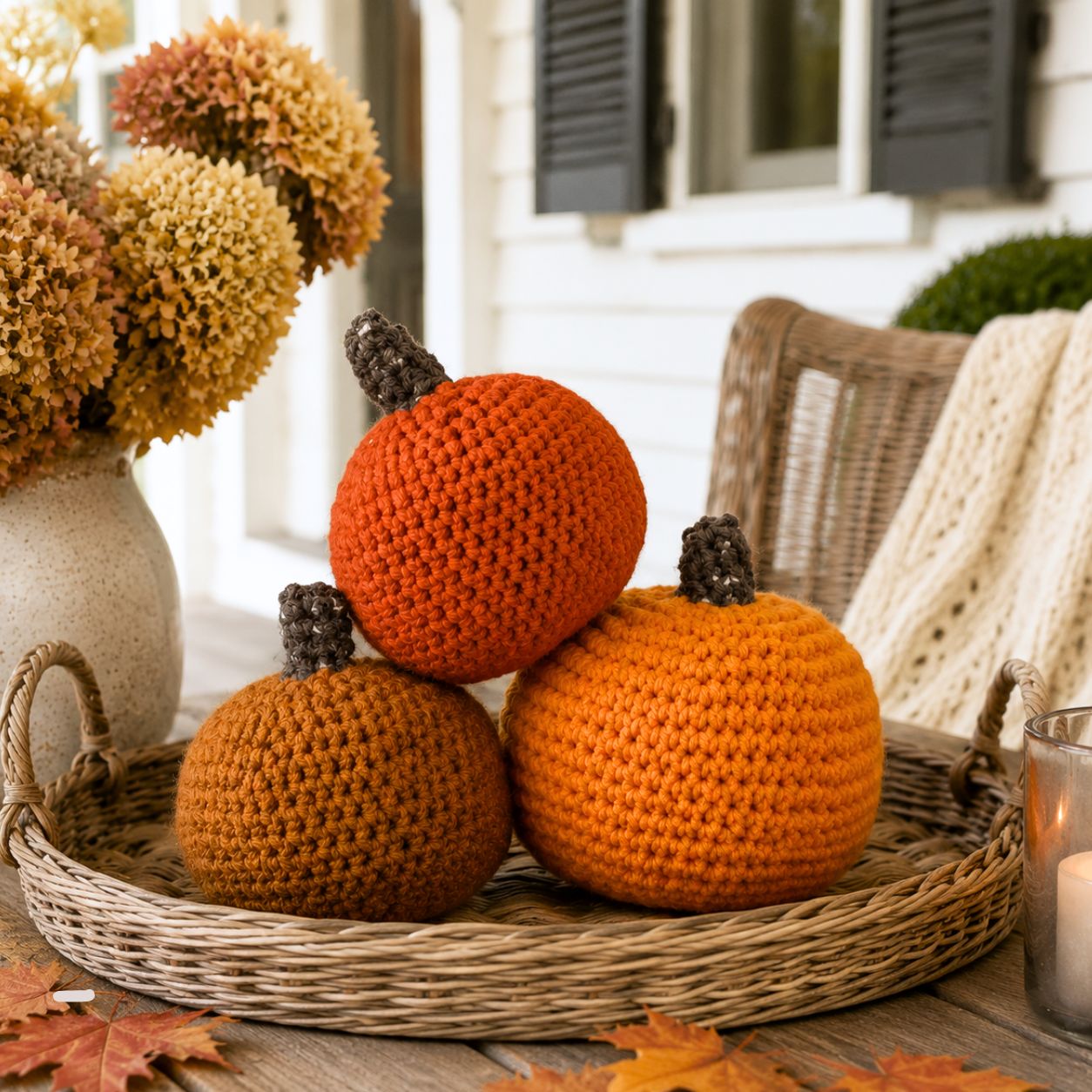 How to Crochet a Pumpkin in the Round