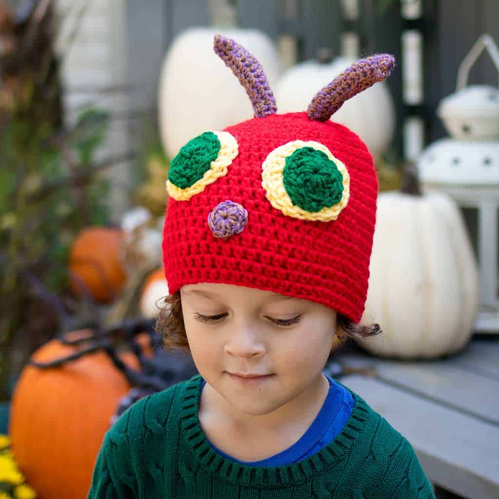 Kids Hungry Caterpillar Crochet Hat