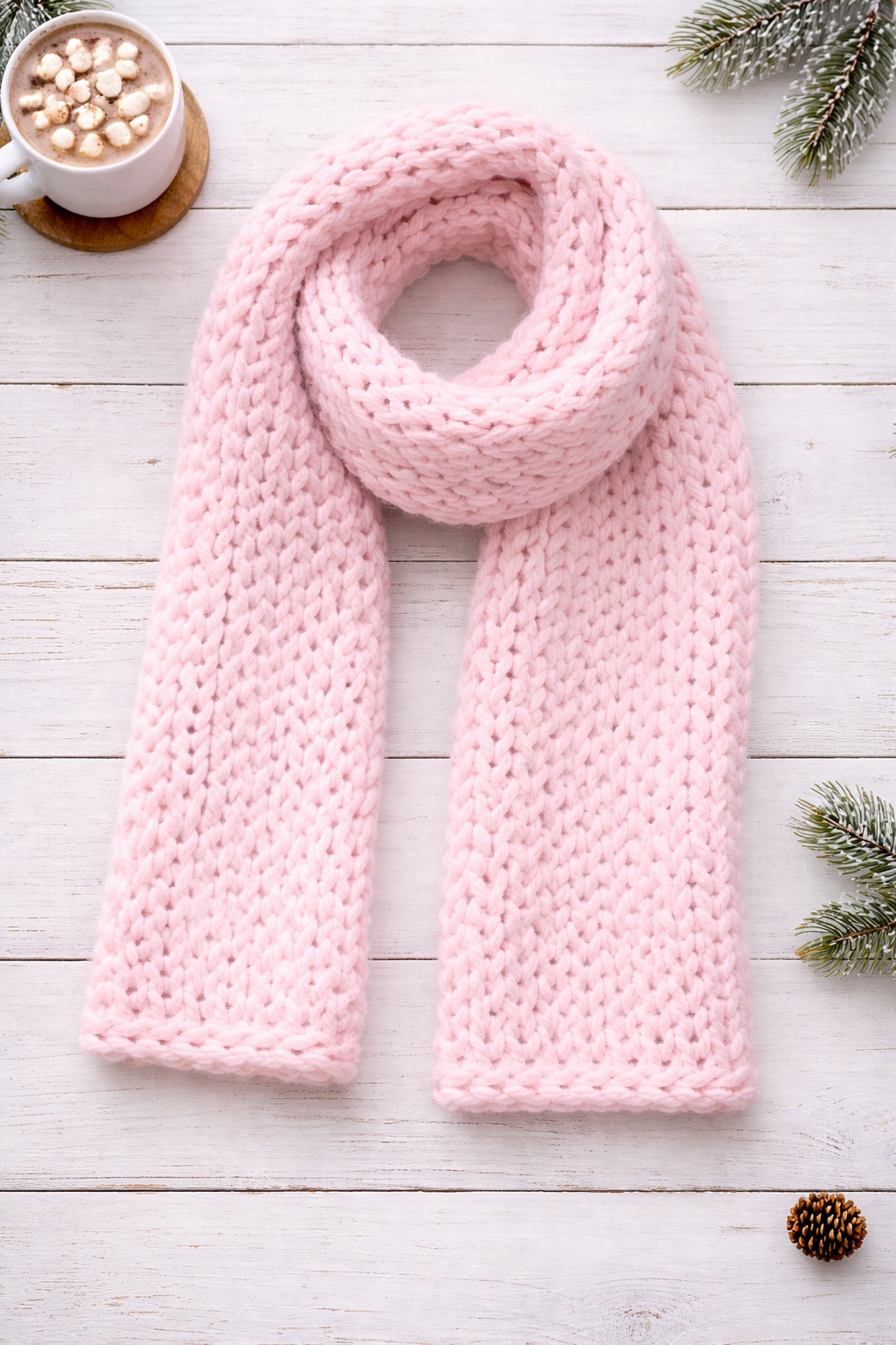 Super Chunky Jumbo Scarf Knitting Pattern