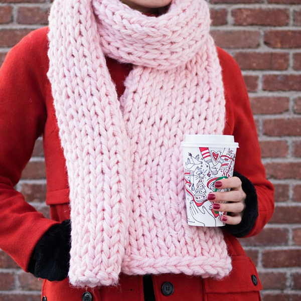 Super Chunky Jumbo Scarf Knitting Pattern