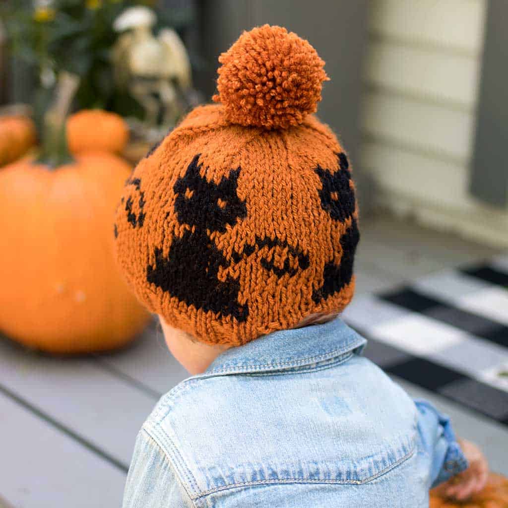 Kids Black Cat Hat Knitting Pattern