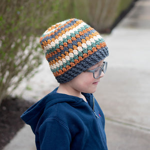 Kids Granny Stripe Hat Crochet Pattern