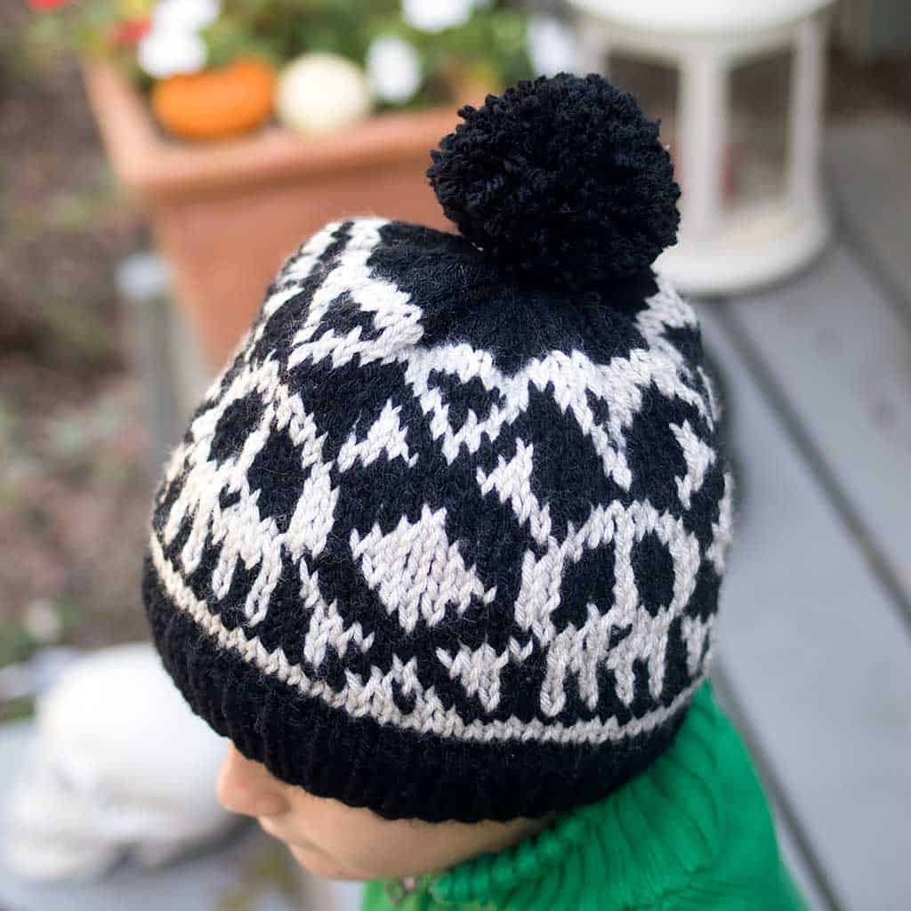 Kids Skull Hat Knitting Pattern
