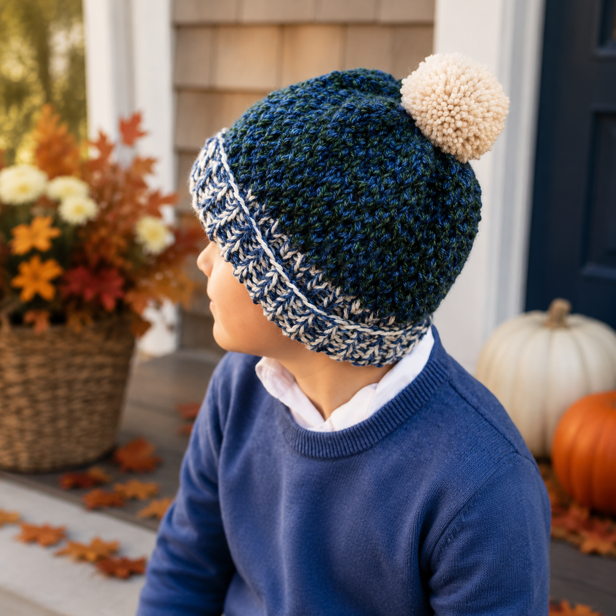Easy Kids Double-Strand Knit Hat Pattern