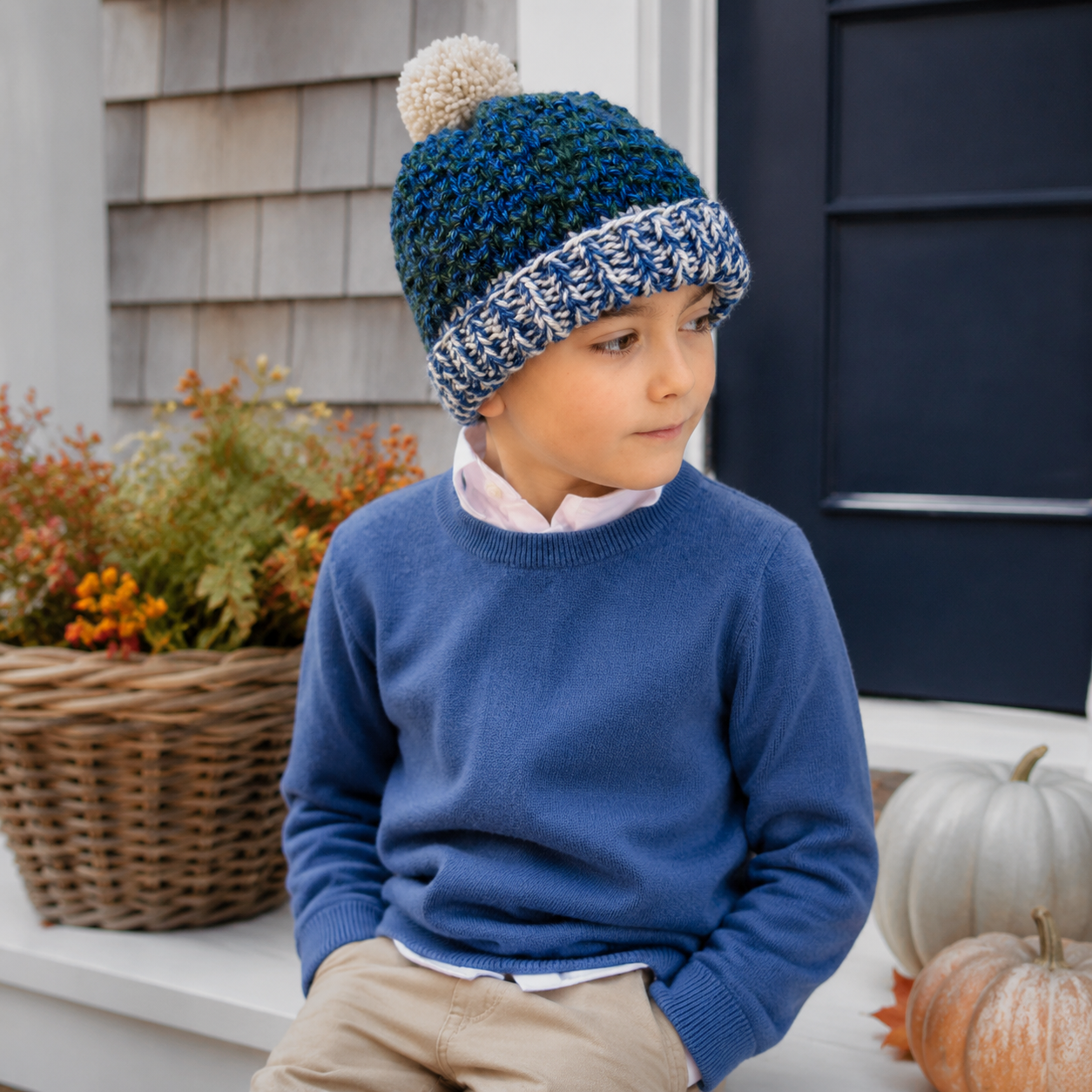 Easy Kids Double-Strand Knit Hat Pattern