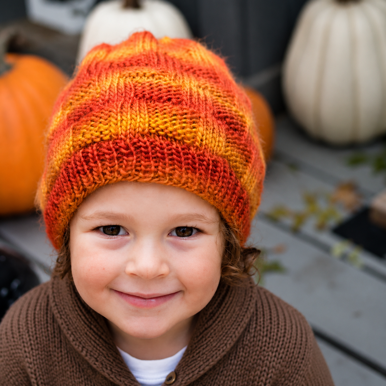 Easy Kids Faux Cable Knit Hat Pattern