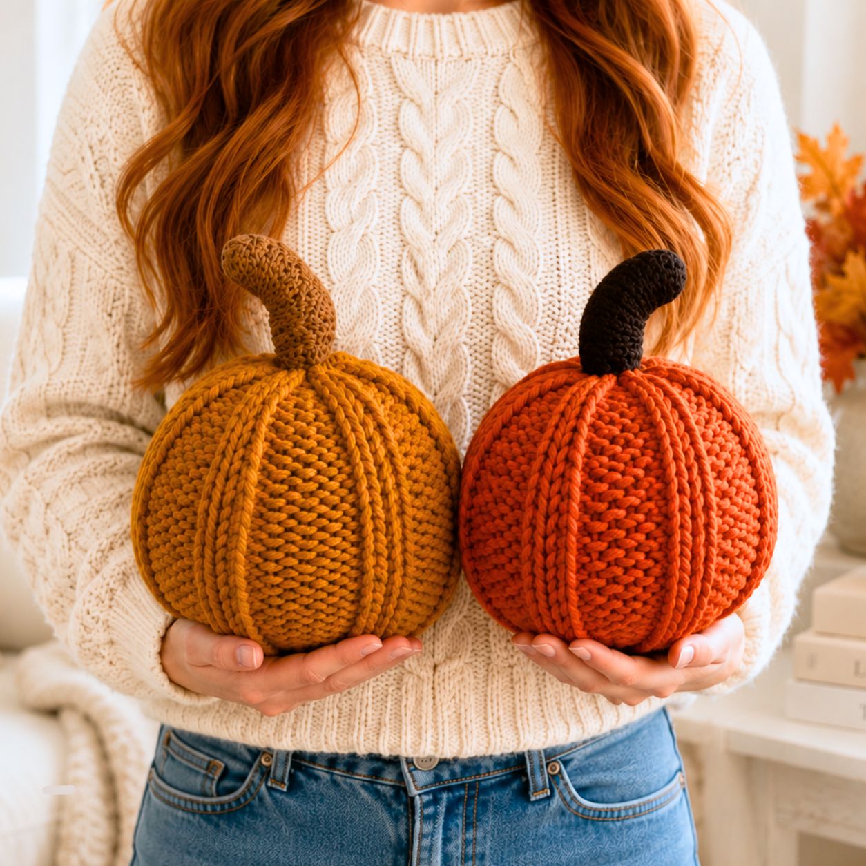 Easiest Large Pumpkin Knitting Pattern