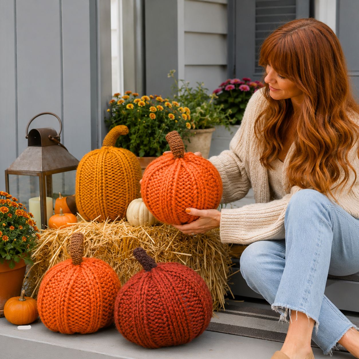 Easiest Large Pumpkin Knitting Pattern