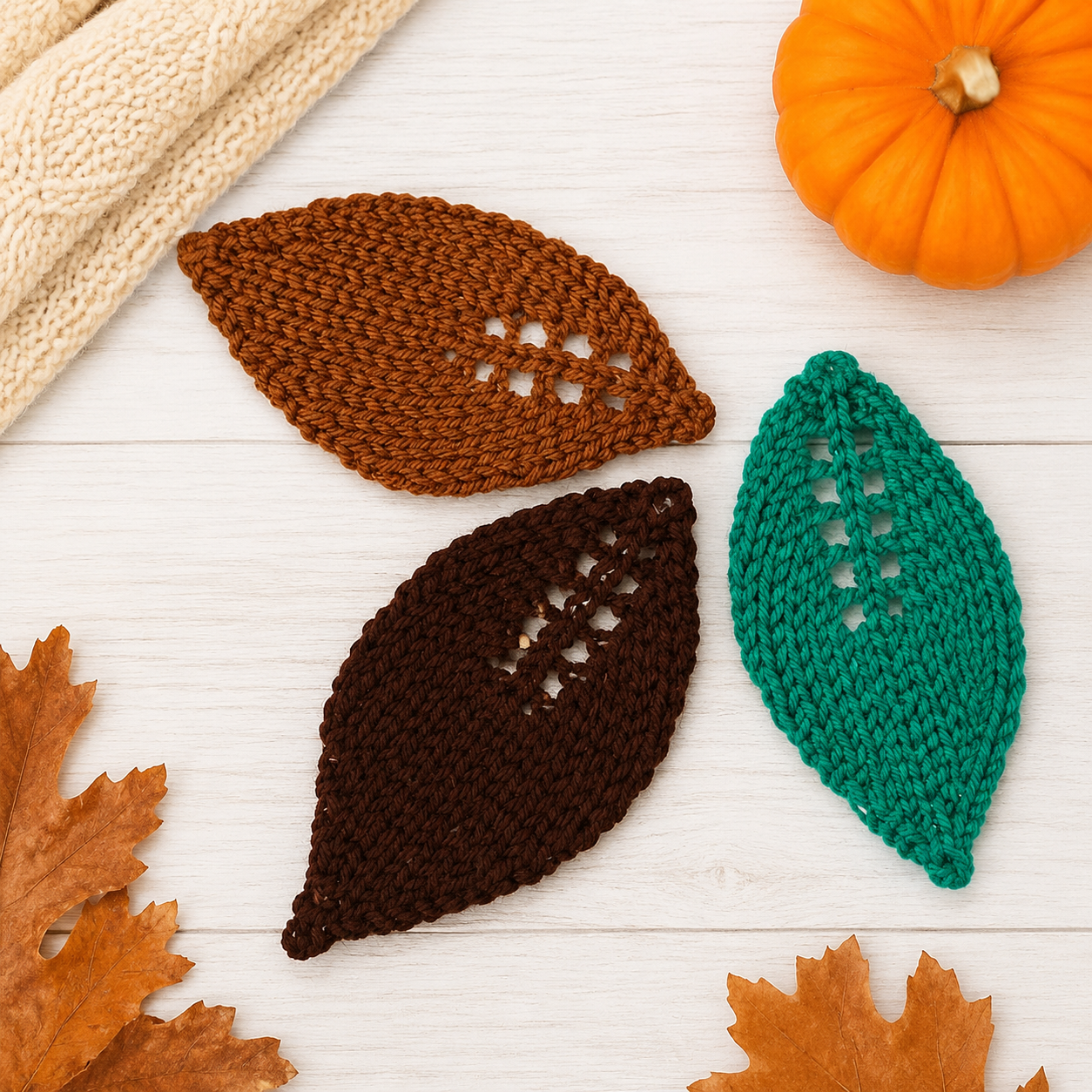 Easy Leaf Knitting Pattern
