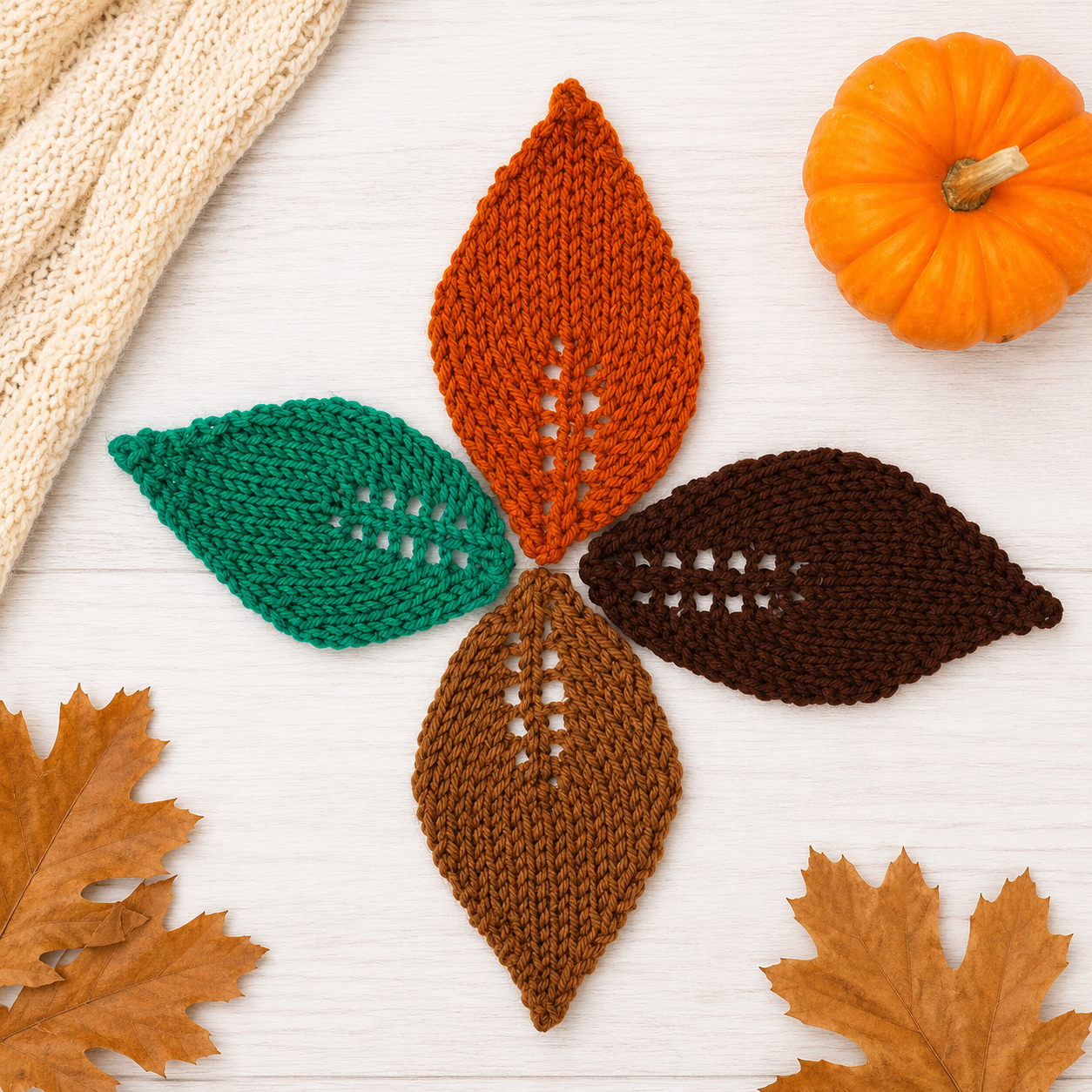 Easy Leaf Knitting Pattern