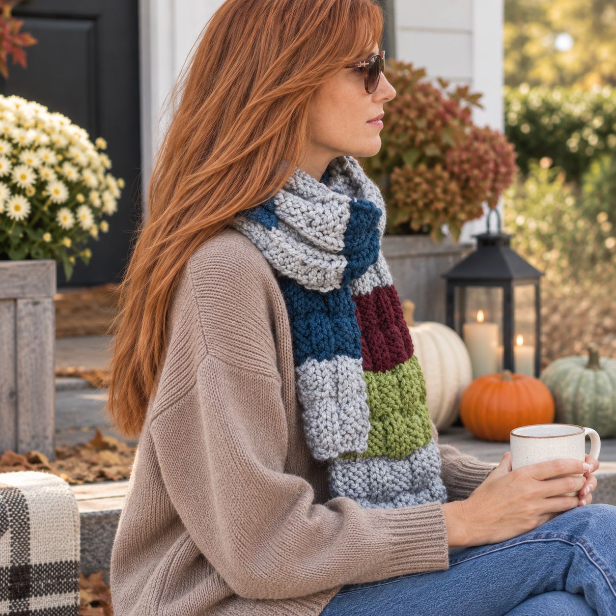 Leftover Yarn Scarf Knitting Pattern