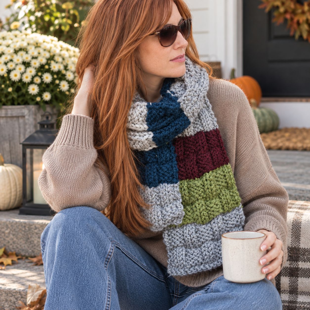 Leftover Yarn Scarf Knitting Pattern