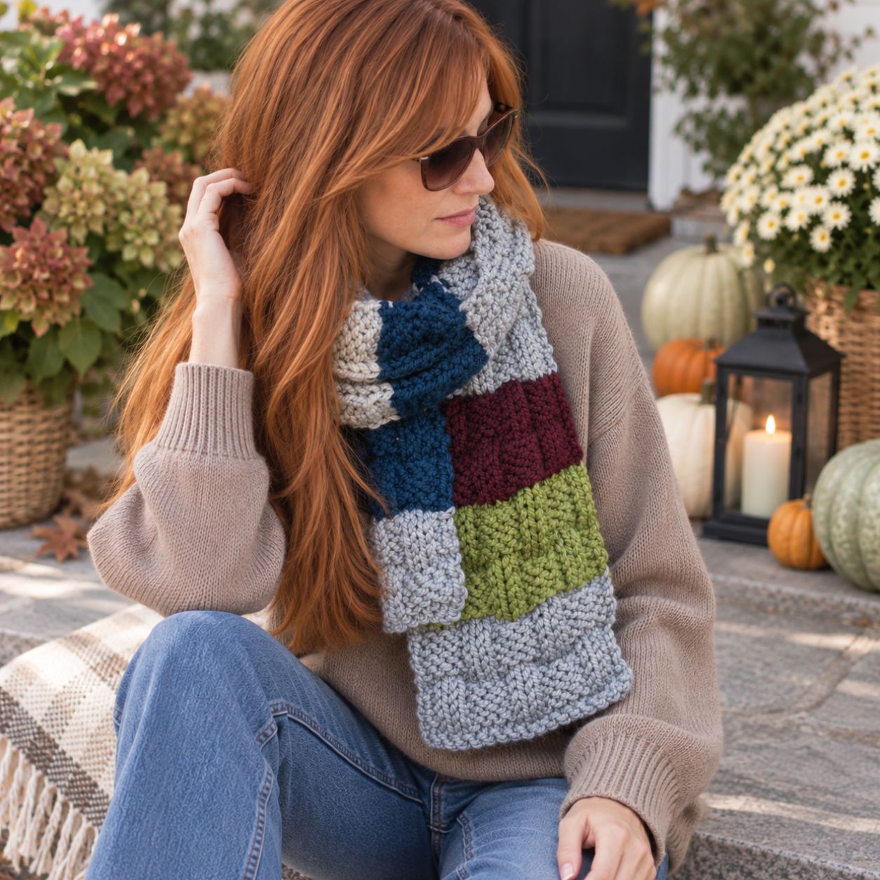 Leftover Yarn Scarf Knitting Pattern