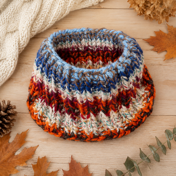 Stash Busting Cowl Knitting Pattern