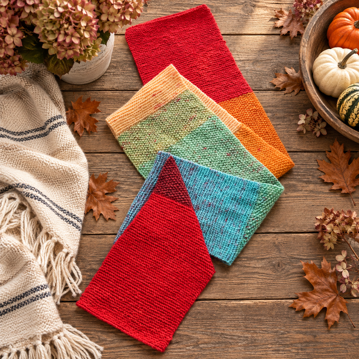 Easy Gradient Scarf Knitting Pattern