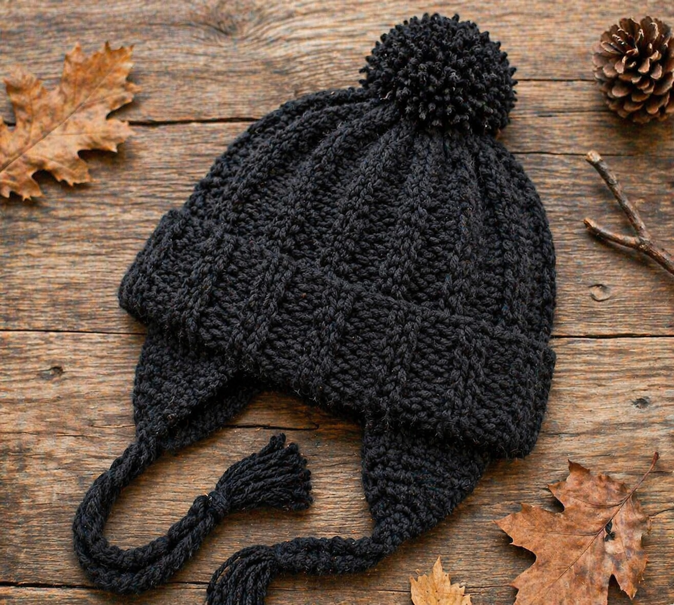 Men’s Ear Flap Hat Knitting Pattern